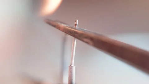Jaweler making a gold earring Stock Footage 267081211