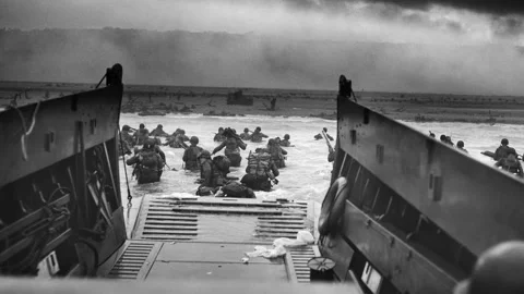 Into the Jaws of Death American Forces D-Day Landing at Normandy June  1944 库存影片 268604745