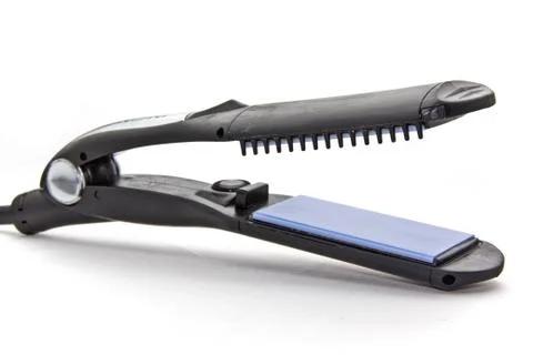 Jaws of a flat curling iron Stock Photos