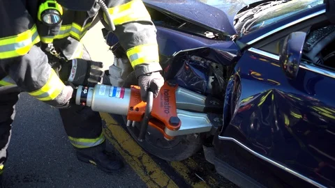 Jaws of life Stock Footage 95543619