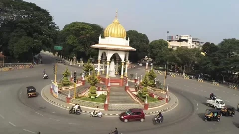Jayachamarajendra Wadiyar Circle Stock Footage 249051216