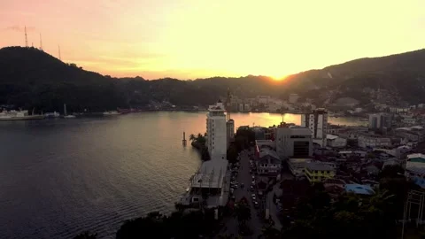 Jayapura in the evening Stock Footage 303792676