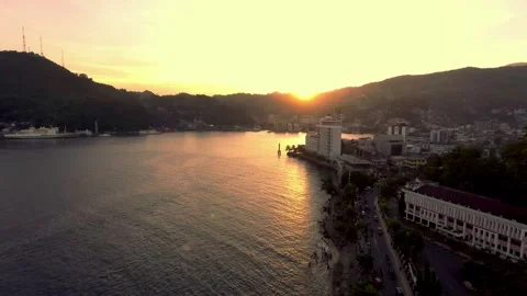 Jayapura in the evening Stock Footage 303792742