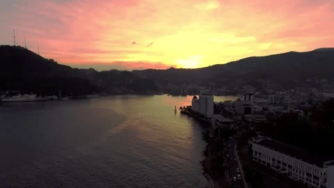 Jayapura in the evening Stock Footage 303792922