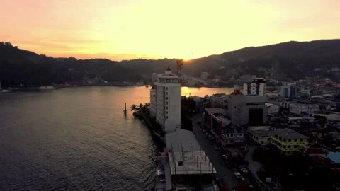 Jayapura in the evening Stock Footage 303793102