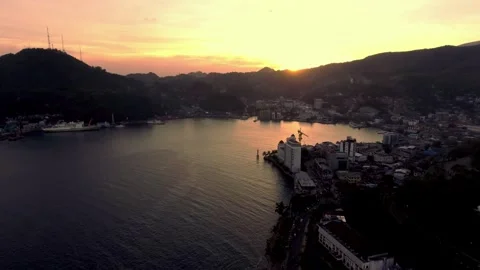Jayapura in the evening Stock Footage 303793217