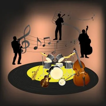 Jazz band Stock Illustration