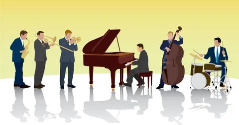 Jazz Band Stock Illustration