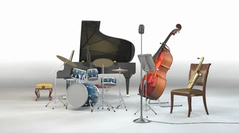 Jazz Band Studio Stock Footage 25891357