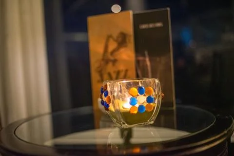 Jazz bar banner on the table Stock-Fotos