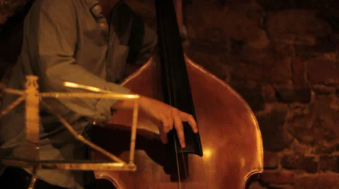 Jazz contrabass 02 Stock Footage 32223764
