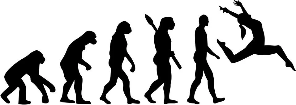 Jazz dance evolution Stock Illustration