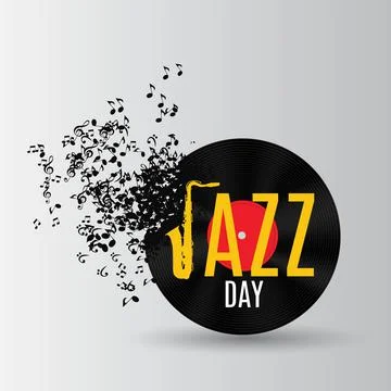 Jazz Day on Background. Vector Illustration. EPS10 Stock Illustration