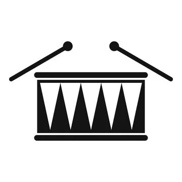 Jazz drum icon simple vector. Music instrument Stock Illustration