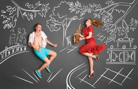Jazz fan. Stock Photos