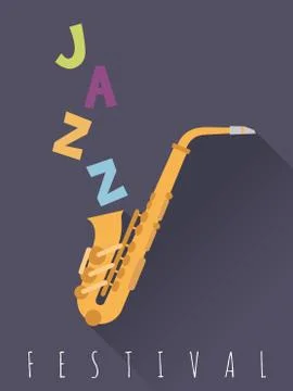Jazz Festival Poster Vector Illustration Stock Illustration