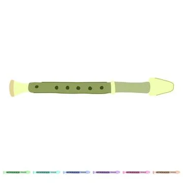 Jazz flute vector cartoon graphic Stock Illustration