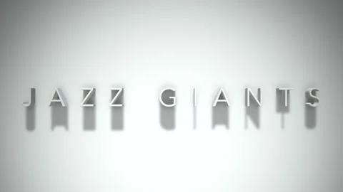 Jazz giants 3D title animation with shadows on a white background Stock Footage 297217617