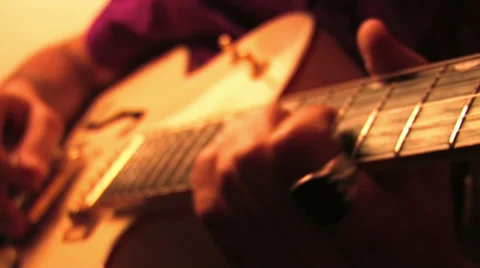 Jazz Guitar Player Stock Footage 30488188