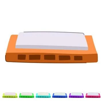 Jazz harmonica vector cartoon graphic Stock Illustration
