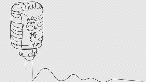 Jazz microphone single line drawing animation Stock Footage 159662529