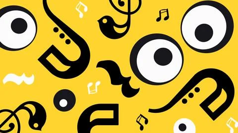 Jazz Music Abstract Elements Background Stockillustratie