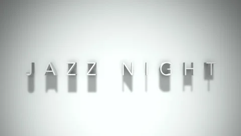Jazz night 3D title animation with shadows on a white background Stock Footage 297798271