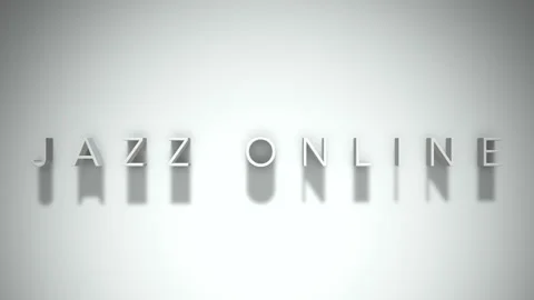 Jazz online 3D title animation with shadows on a white background Stock Footage 297795891