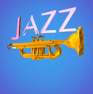 Jazz Poster with Copy Space Stock Illustration