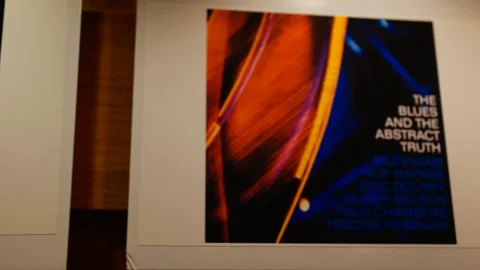 Jazz Records On A Wall Stock Footage 257853272