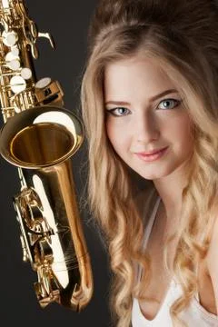 Jazz sax. Stock Photos