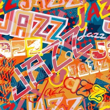 Jazz seamless tile Illustrazione stock