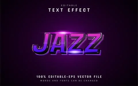 Jazz text - purple gradient text effect Stock Illustration