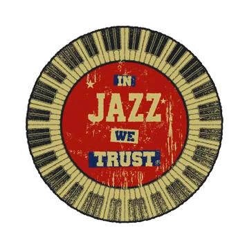 In Jazz we trust. Stock Illustration