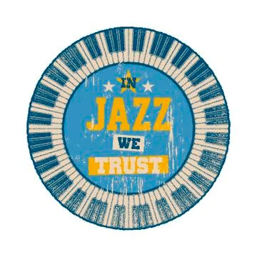 In Jazz we trust. Stock Illustration