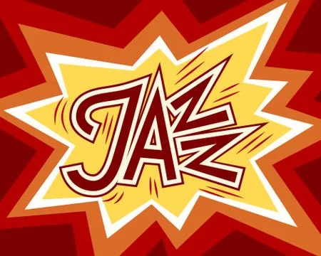 Jazz word Illustrazione stock
