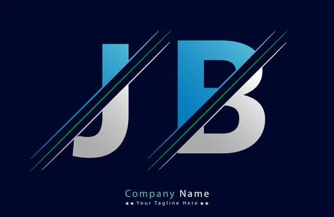 JB Letter logo design vector template. Stock Illustration