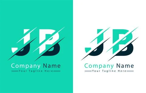 JB Letter Logo Vector Design Concept Elements Stock Illustration
