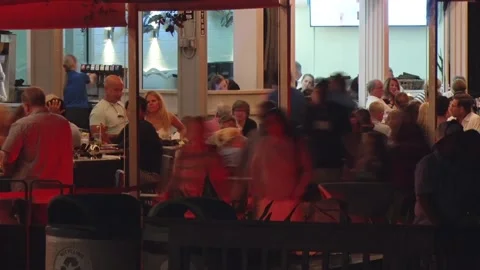 JB's Customers Night Time Lapse Stock Footage 200797191