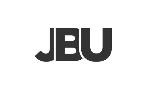 JBU logo design template with strong and modern bold text. Initial based ve.. Stock Illustration