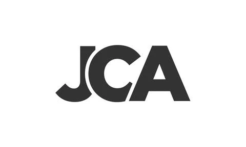 JCA logo design template with strong and modern bold text. Initial based ve.. 스톡 일러스트