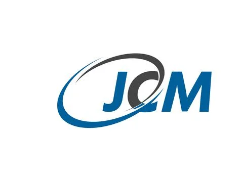 JCM letter creative modern elegant swoosh logo design Stock Illustration