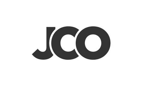 JCO logo design template with strong and modern bold text. Initial based ve.. Stock Illustration