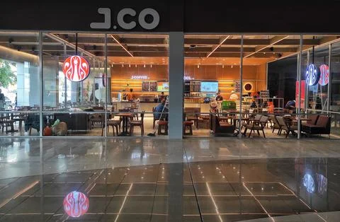 J.co restaurant from the side Stock Photos