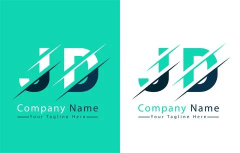 JD Letter Logo Design Concept. Vector Logo Illustration Stock Illustration