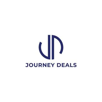 JD Or DJ Icon design in blue color for your company on a white background Stock Illustration