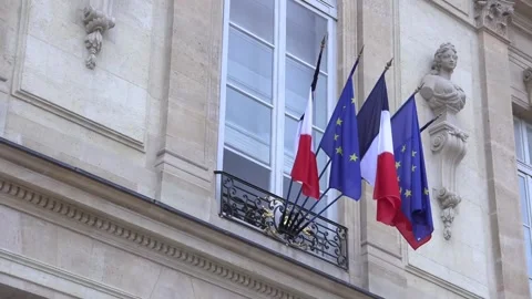 JD Vance meets with Macron after AI summit in Paris, París, FR - 11 Feb 2025 Stock Footage 301627825