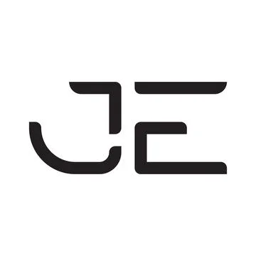 Je initial letter vector logo icon Stock-Illustration