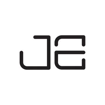 Je initial letter vector logo icon Illustrazione stock