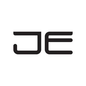 Je initial letter vector logo icon Stock Illustration